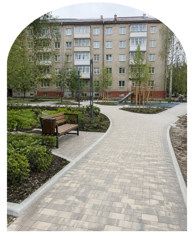 Благоустройство двора МКД под ключ в Каспийске от 254525 р. | Метпроект-Ксп